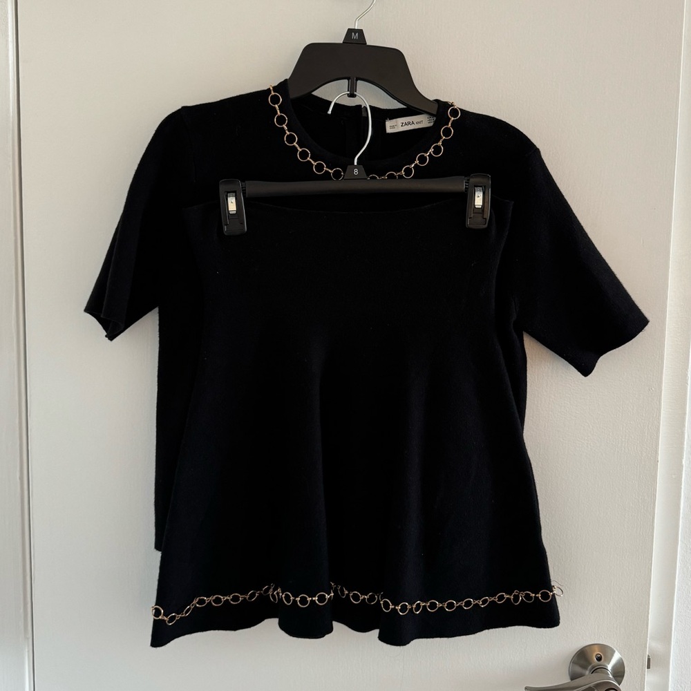 Zara knit shirt and skirt set